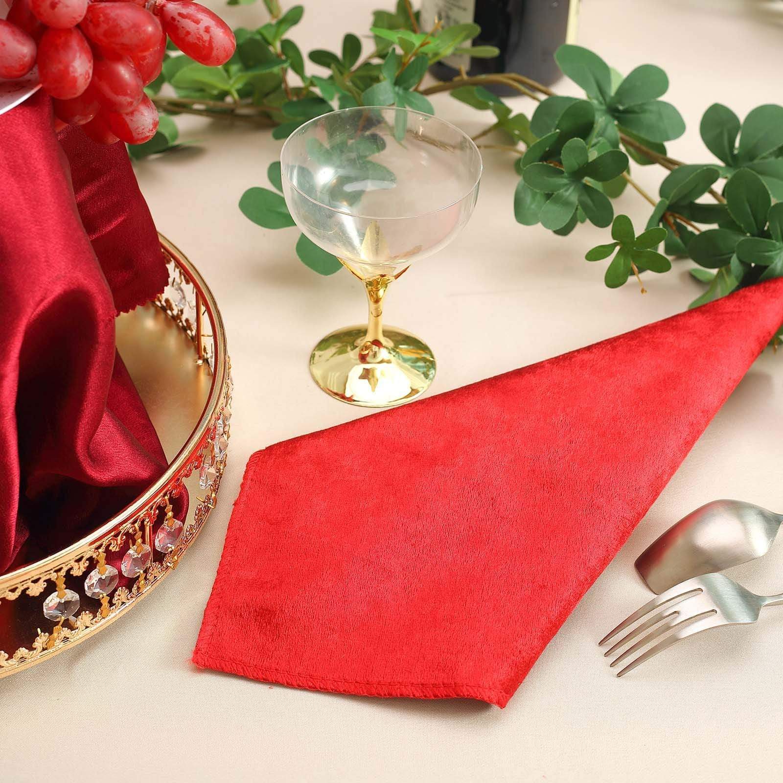 5 pcs 20x20 in Premium Velvet Napkins