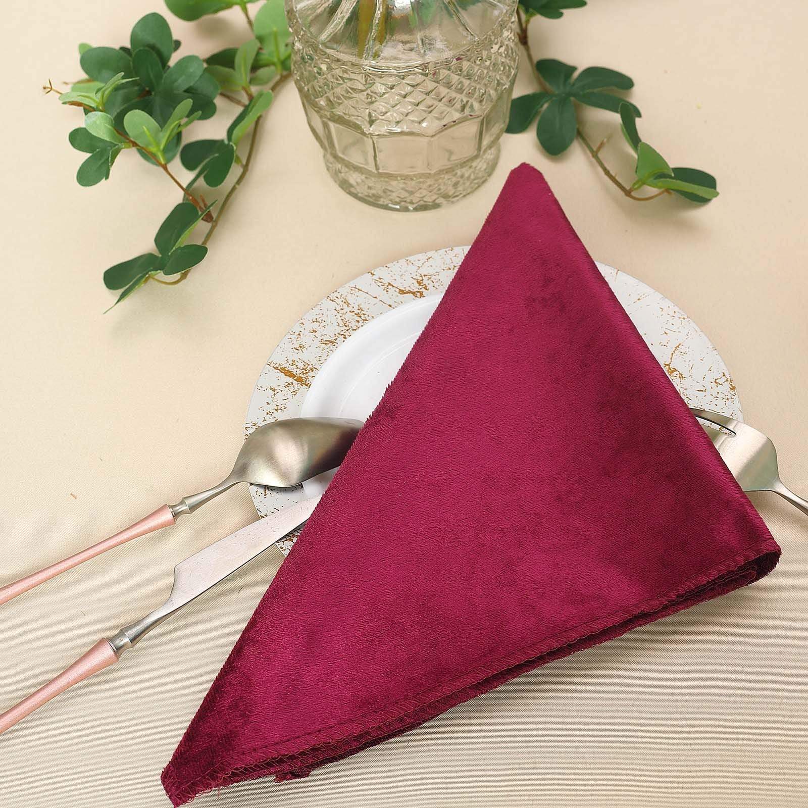 5 pcs 20x20 in Premium Velvet Napkins