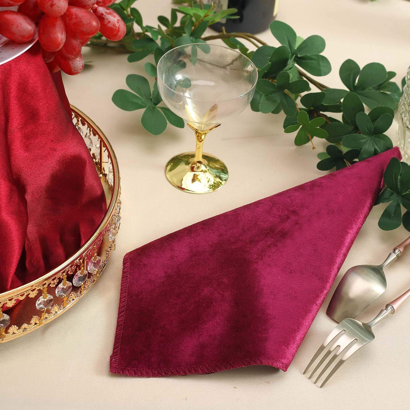 5 pcs 20x20 in Premium Velvet Napkins