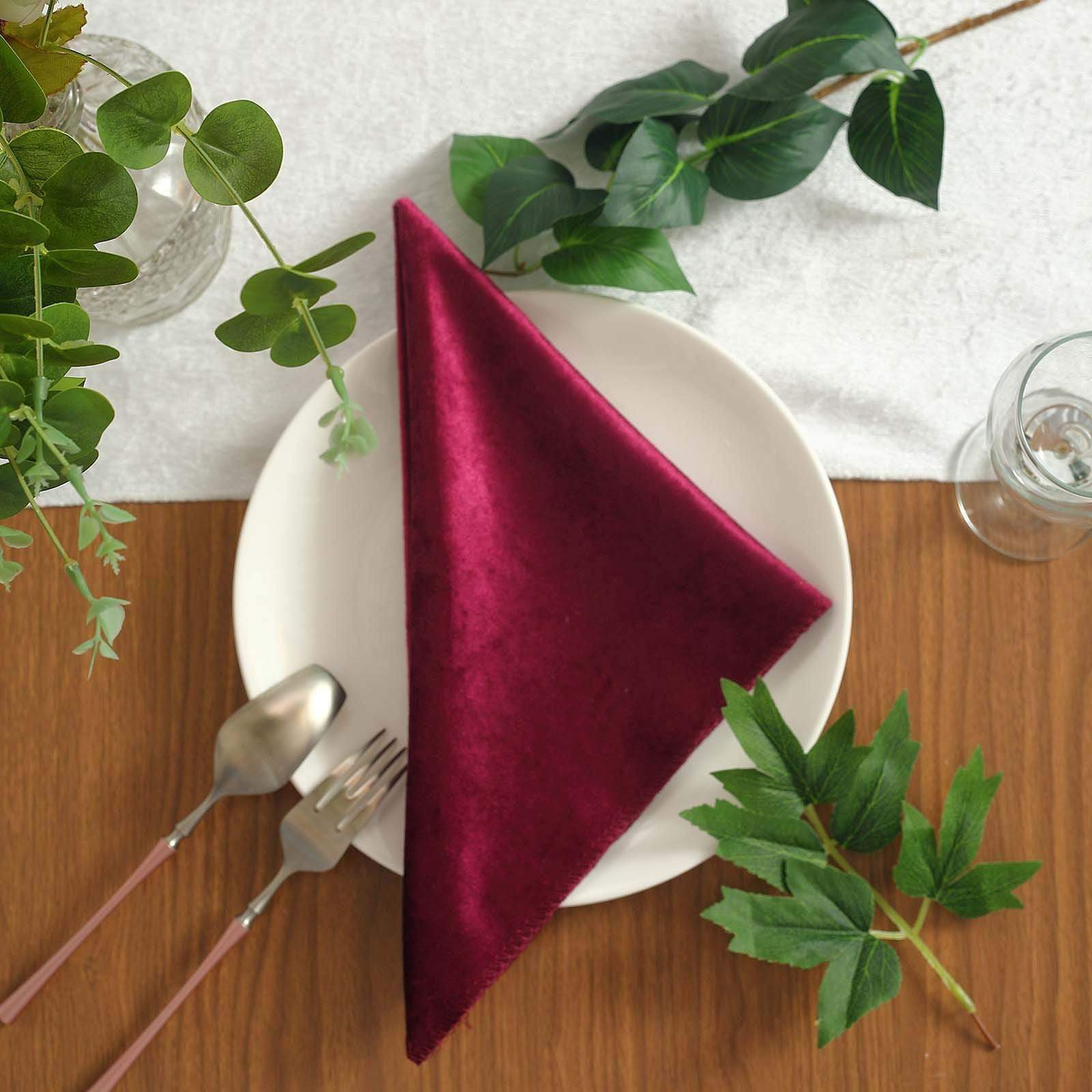 5 pcs 20x20 in Premium Velvet Napkins