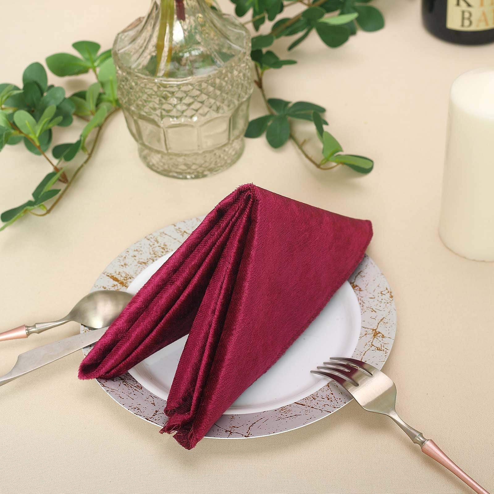 5 pcs 20x20 in Premium Velvet Napkins