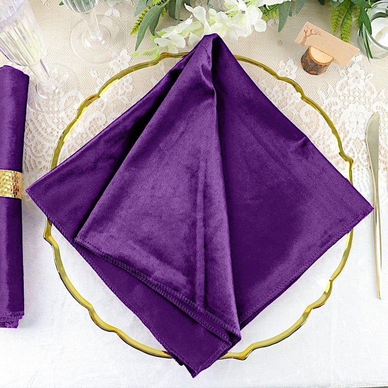 5 pcs 20x20 in Premium Velvet Napkins