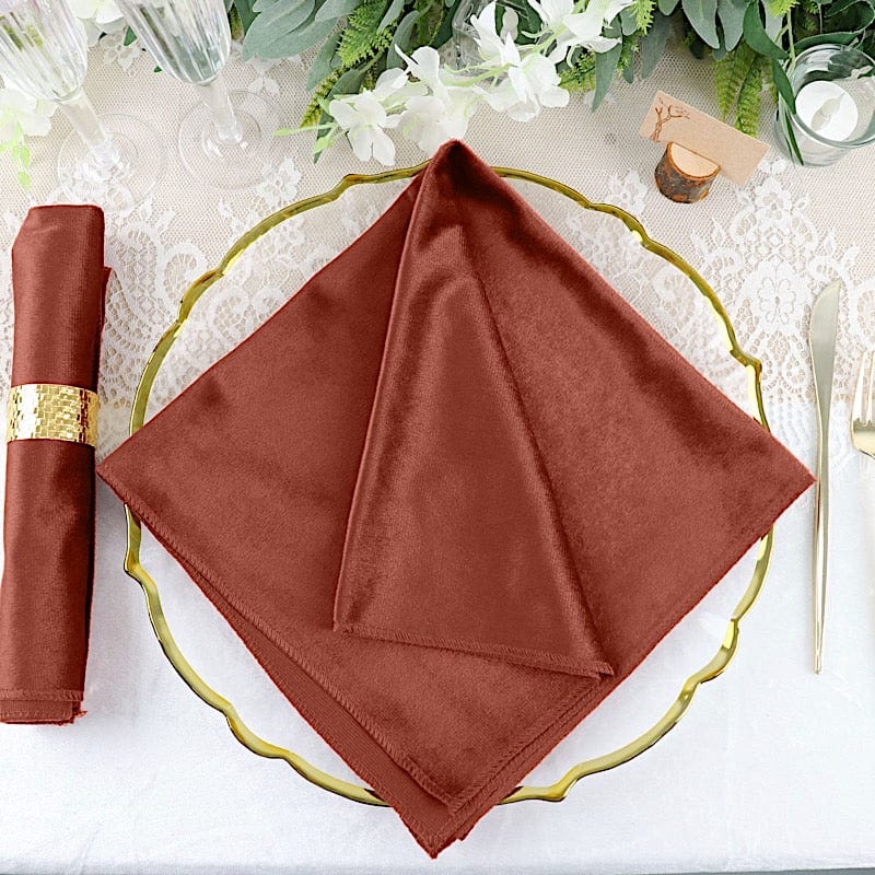 5 pcs 20x20 in Premium Velvet Napkins