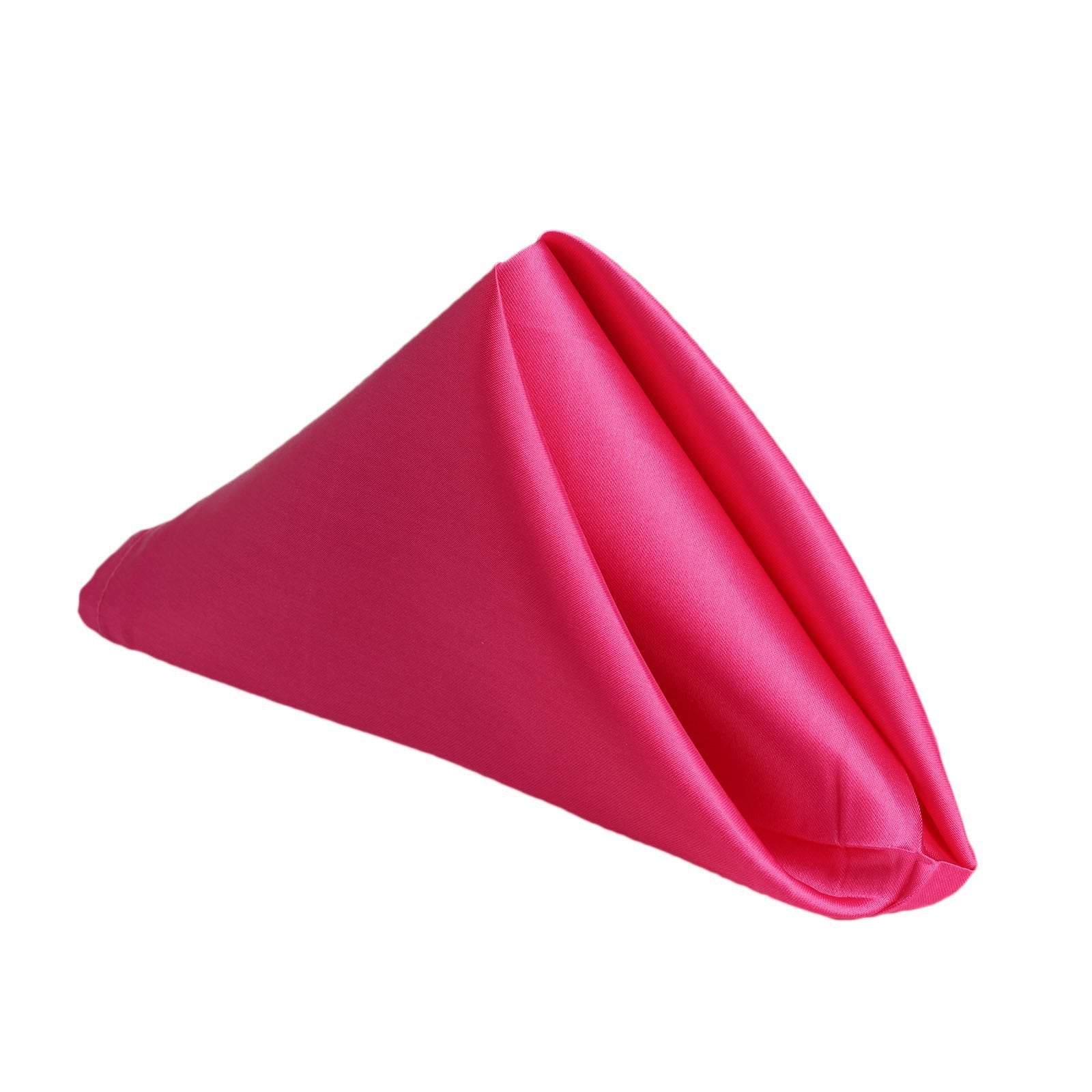 5 Satin Dinner Napkins Wedding Party Reception Events