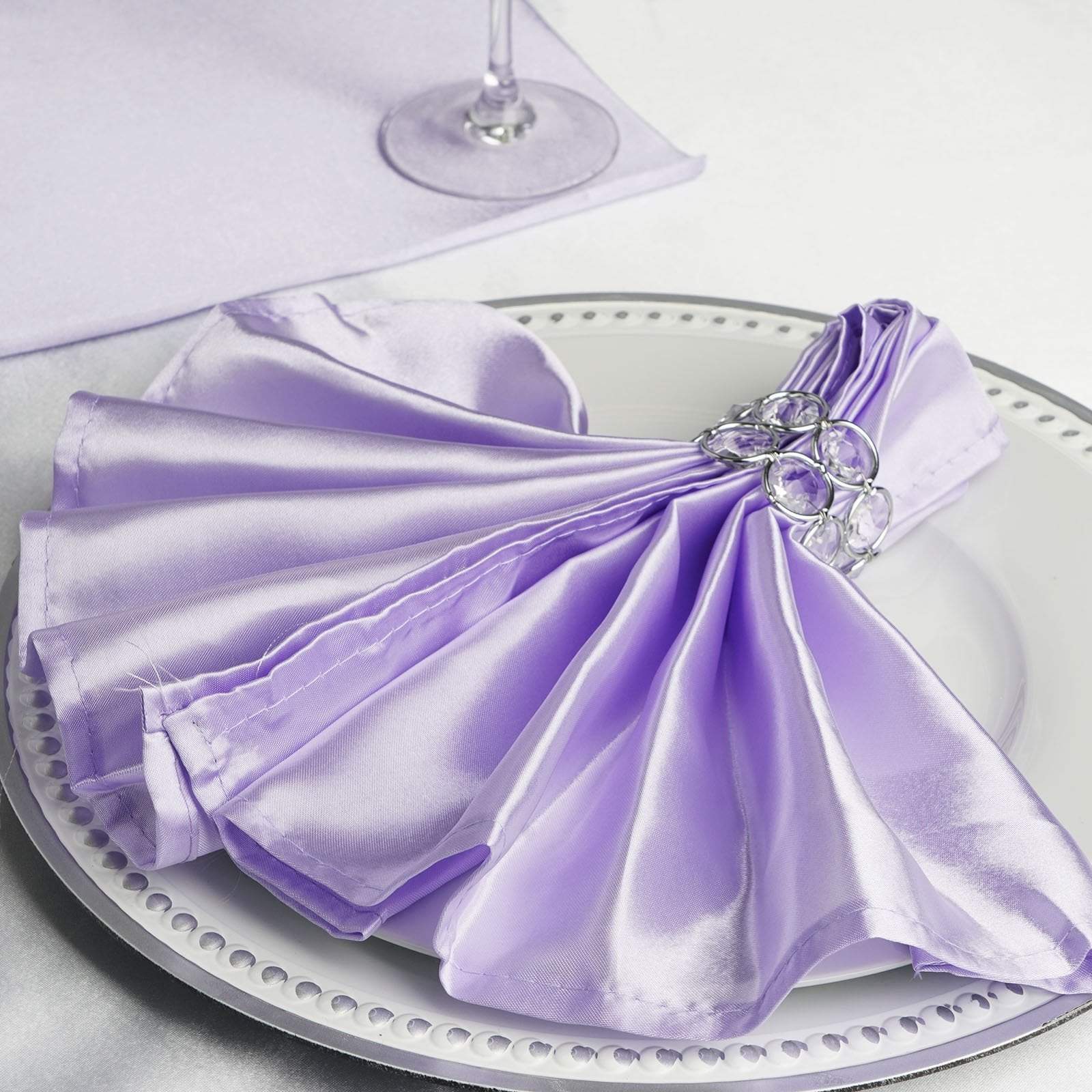 5 Satin Dinner Napkins Wedding Party Reception Events