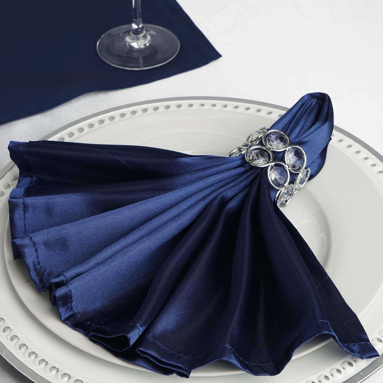 5 Satin Dinner Napkins Wedding Party Reception Events
