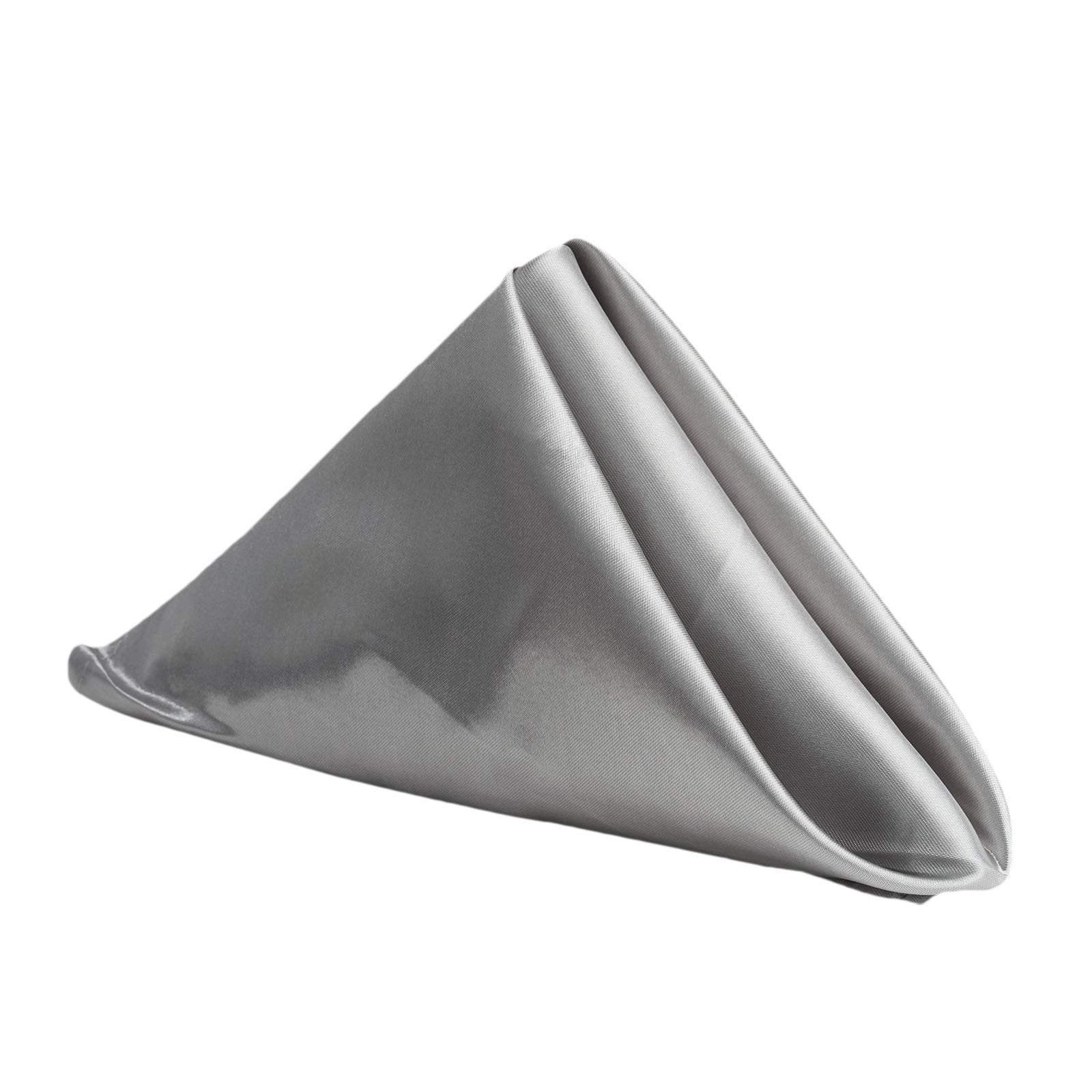 5 Satin Dinner Napkins Wedding Party Reception Events