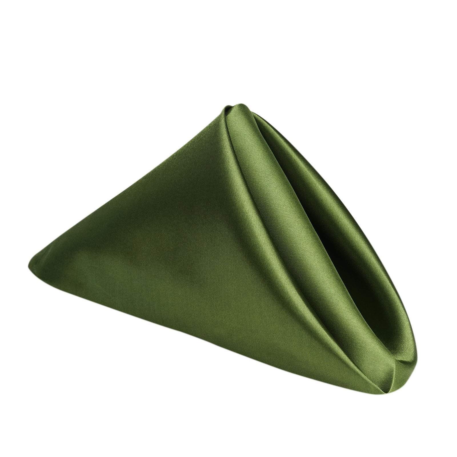 5 Satin Dinner Napkins Wedding Party Reception Events