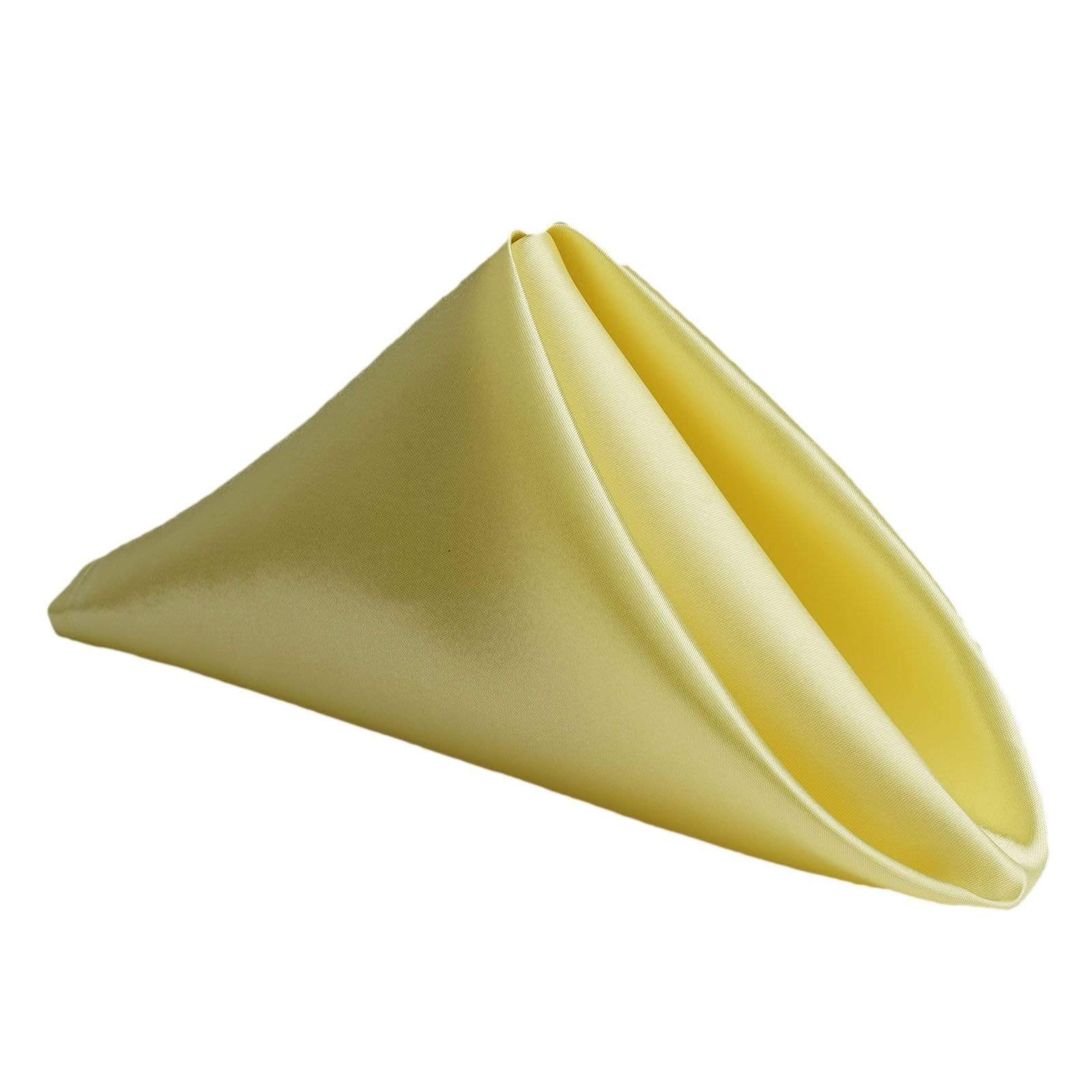 5 Satin Dinner Napkins Wedding Party Reception Events