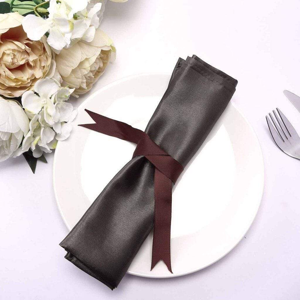5 Satin Dinner Napkins Wedding Party Reception Events