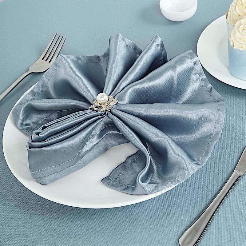 5 Satin Dinner Napkins Wedding Party Reception Events