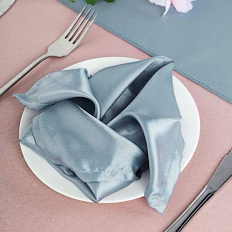 5 Satin Dinner Napkins Wedding Party Reception Events