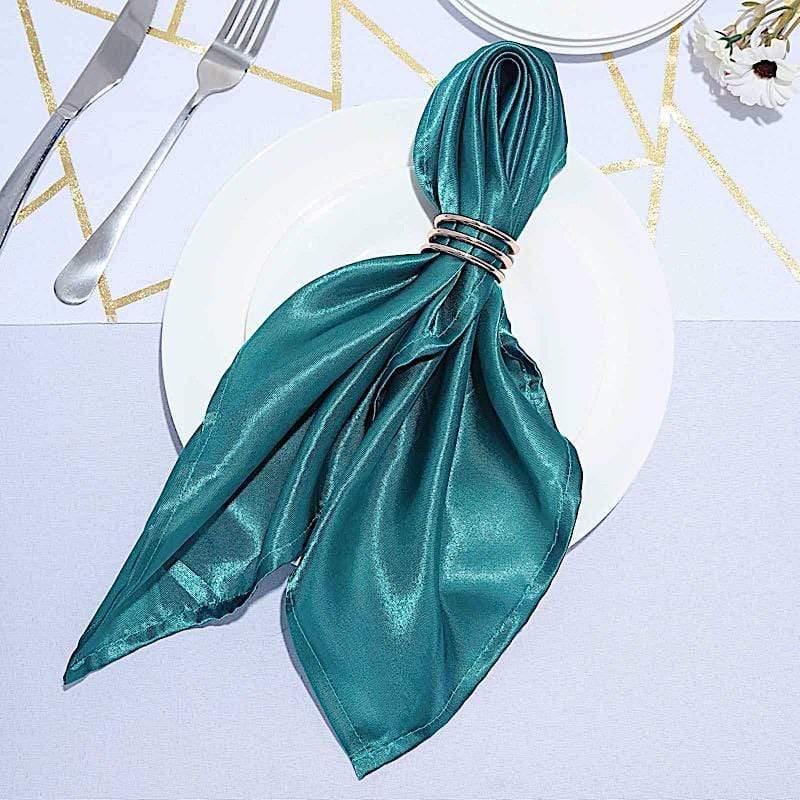 5 Satin Dinner Napkins Wedding Party Reception Events