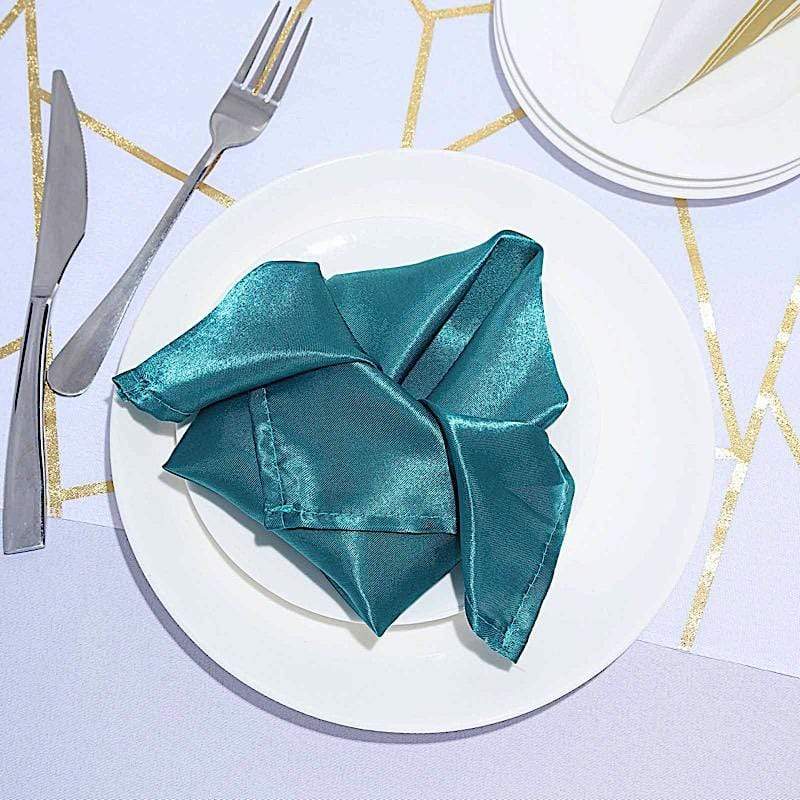 5 Satin Dinner Napkins Wedding Party Reception Events