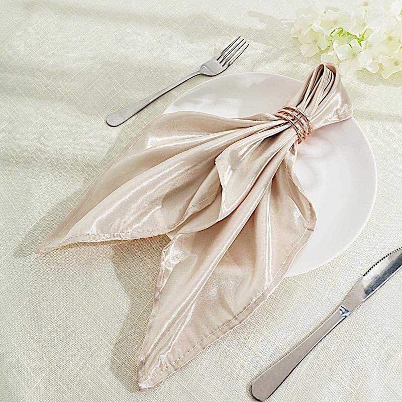 5 Satin Dinner Napkins Wedding Party Reception Events