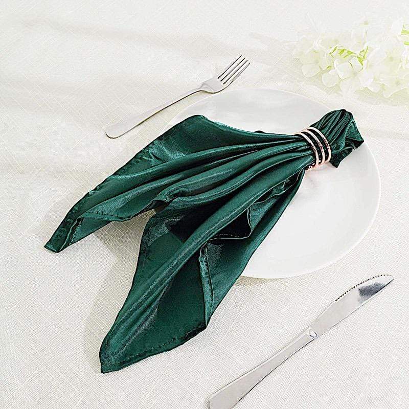 5 Satin Dinner Napkins Wedding Party Reception Events