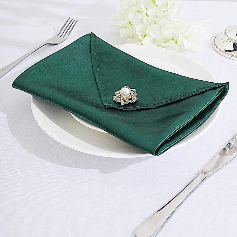 5 Satin Dinner Napkins Wedding Party Reception Events