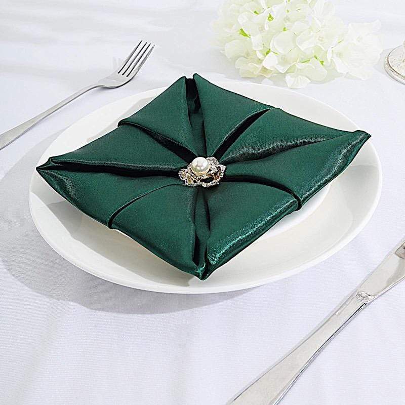 5 Satin Dinner Napkins Wedding Party Reception Events