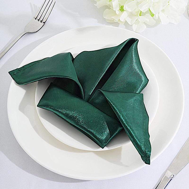 5 Satin Dinner Napkins Wedding Party Reception Events