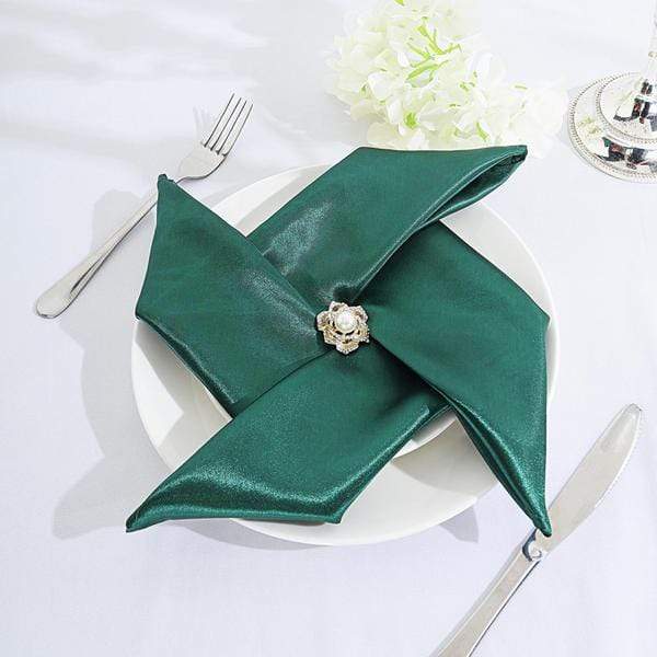 5 Satin Dinner Napkins Wedding Party Reception Events