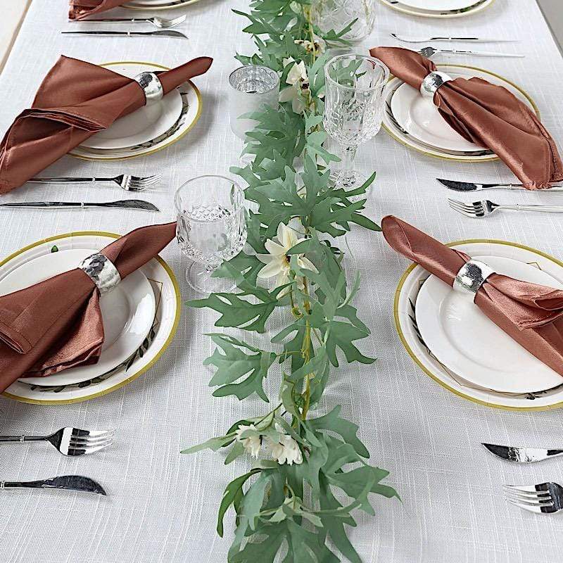 5 Satin Dinner Napkins Wedding Party Reception Events