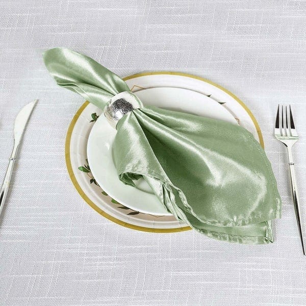 5 Satin Dinner Napkins Wedding Party Reception Events