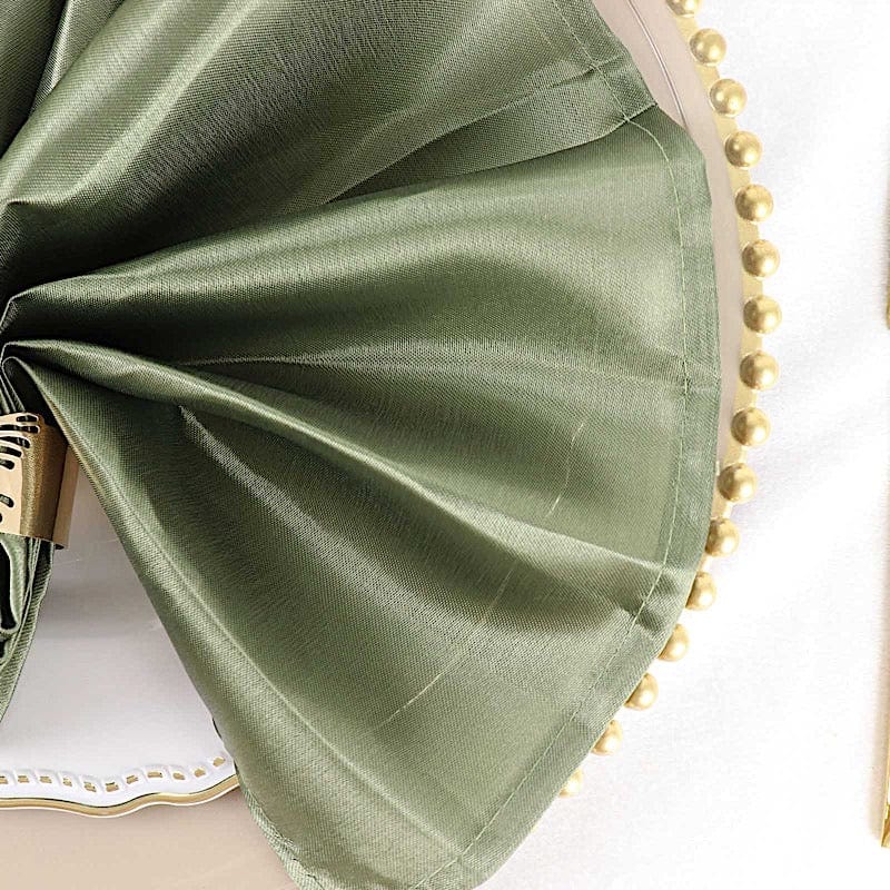 5 Satin Dinner Napkins Wedding Party Reception Events