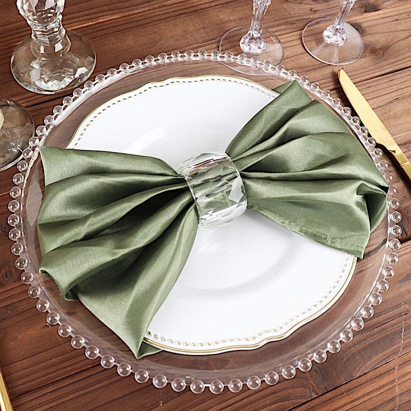 5 Satin Dinner Napkins Wedding Party Reception Events