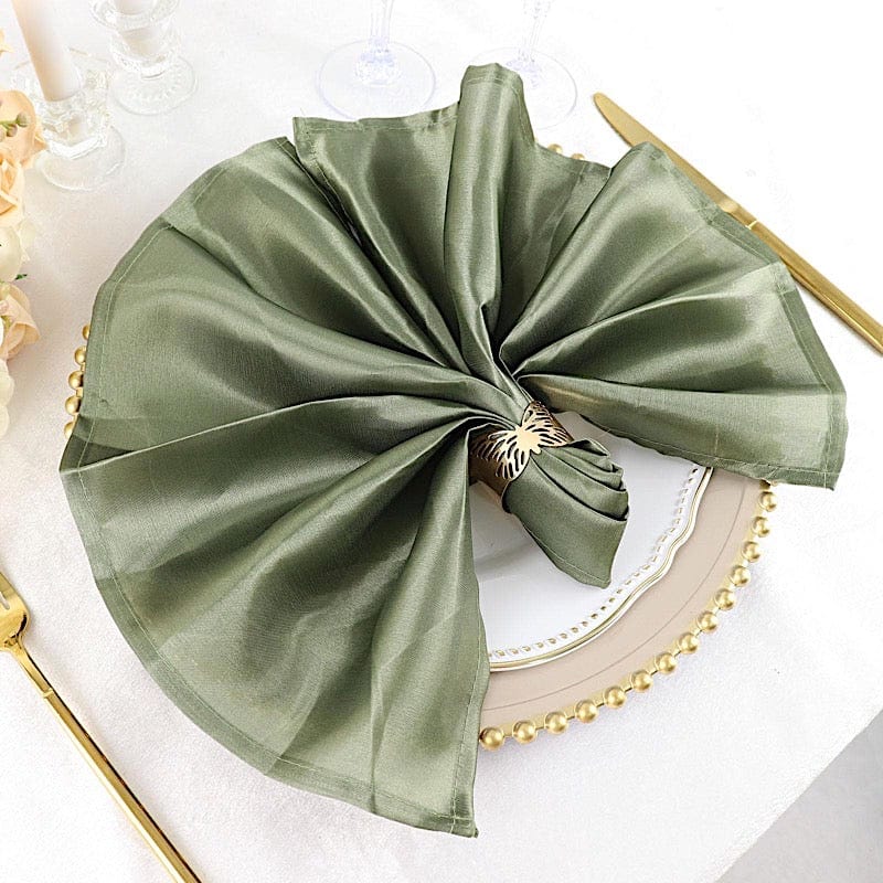 5 Satin Dinner Napkins Wedding Party Reception Events
