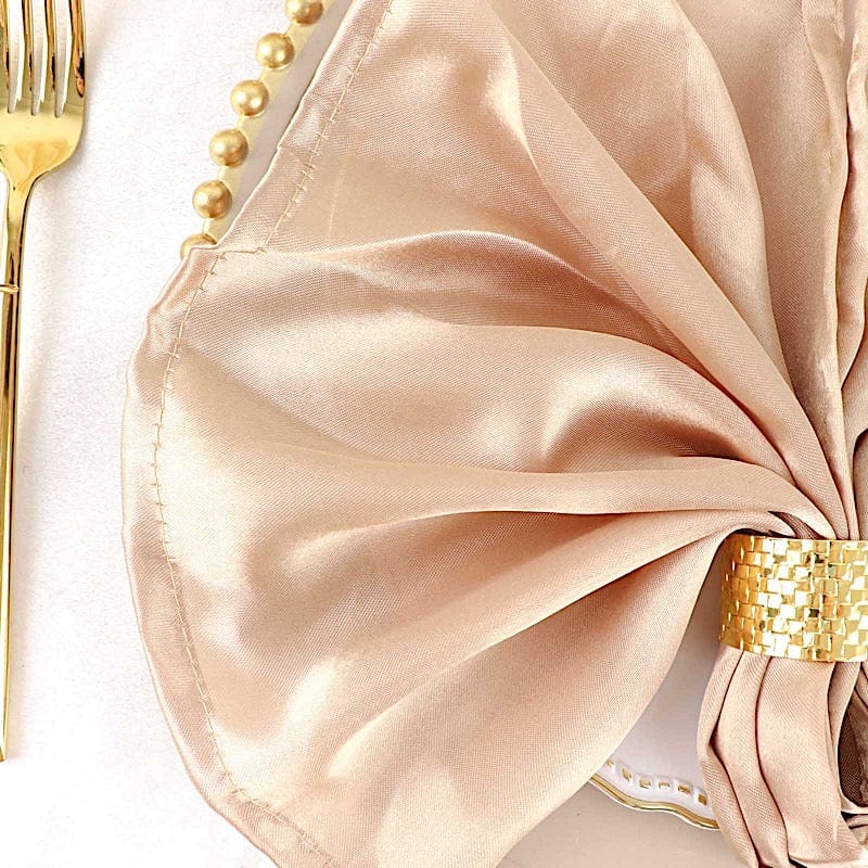 5 Satin Dinner Napkins Wedding Party Reception Events