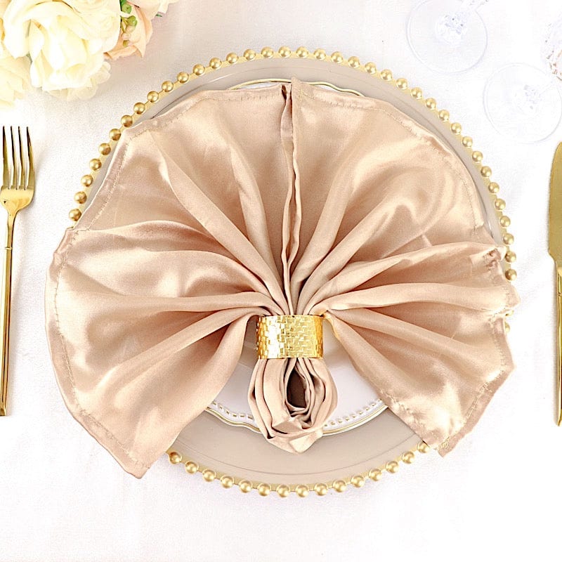 5 Satin Dinner Napkins Wedding Party Reception Events