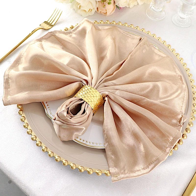 5 Satin Dinner Napkins Wedding Party Reception Events