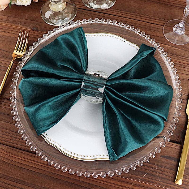 5 Satin Dinner Napkins Wedding Party Reception Events