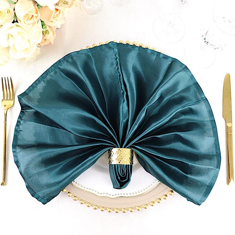 5 Satin Dinner Napkins Wedding Party Reception Events