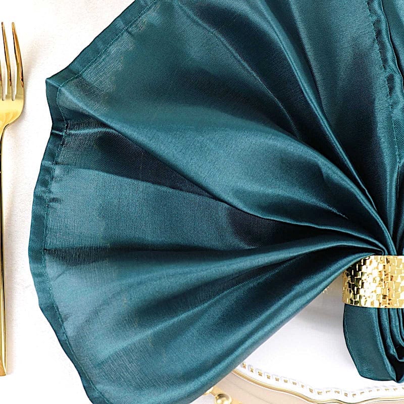 5 Satin Dinner Napkins Wedding Party Reception Events