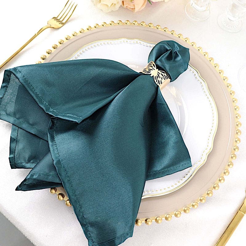 5 Satin Dinner Napkins Wedding Party Reception Events