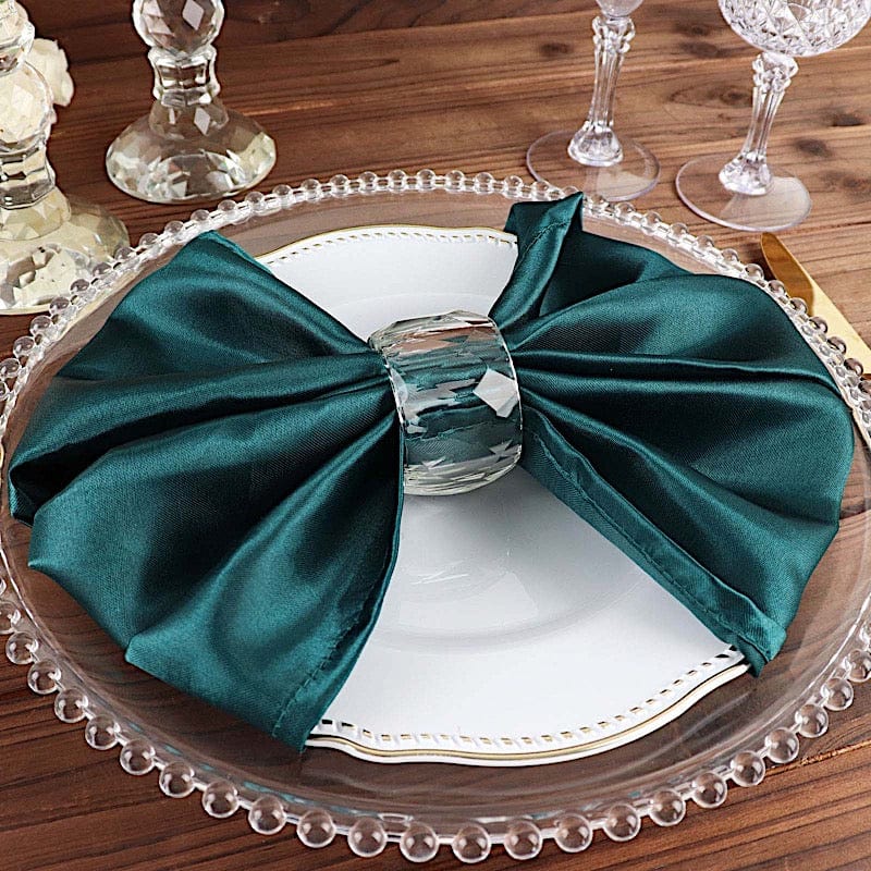 5 Satin Dinner Napkins Wedding Party Reception Events