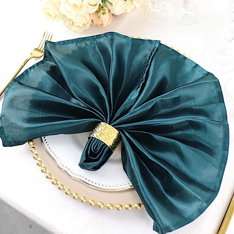 5 Satin Dinner Napkins Wedding Party Reception Events