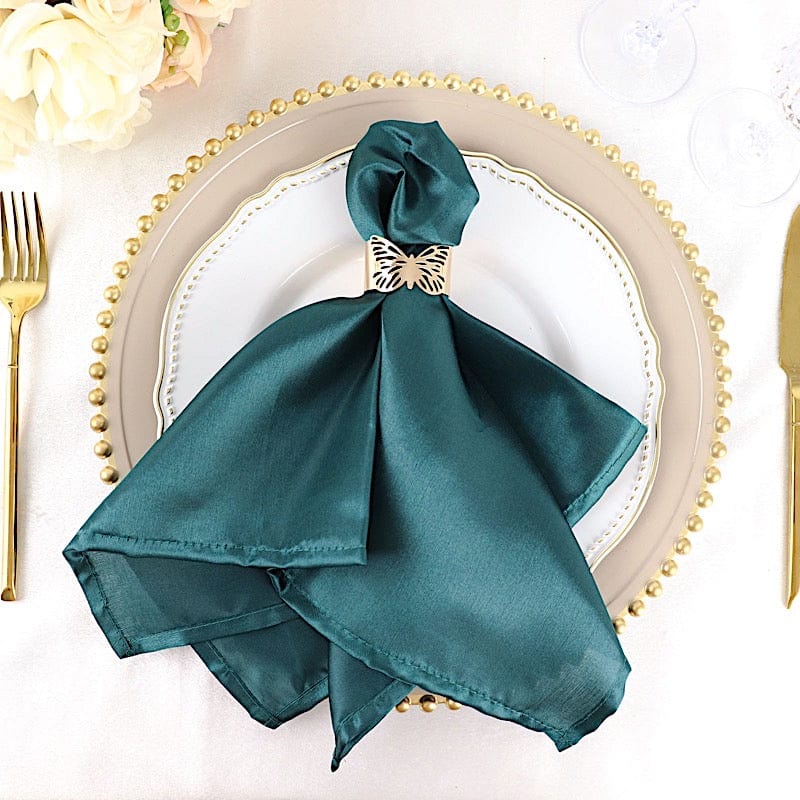 5 Satin Dinner Napkins Wedding Party Reception Events
