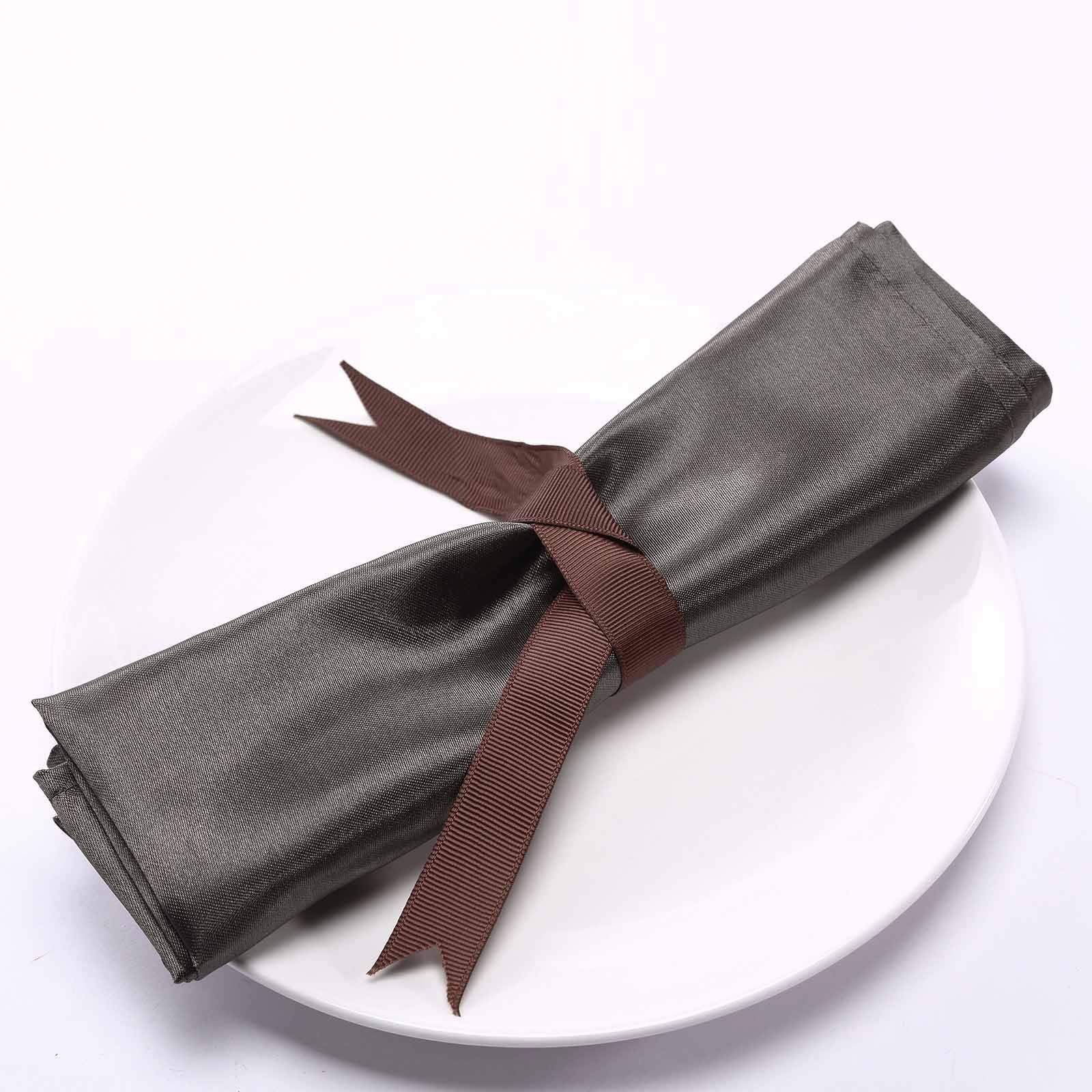 5 Satin Dinner Napkins Wedding Party Reception Events