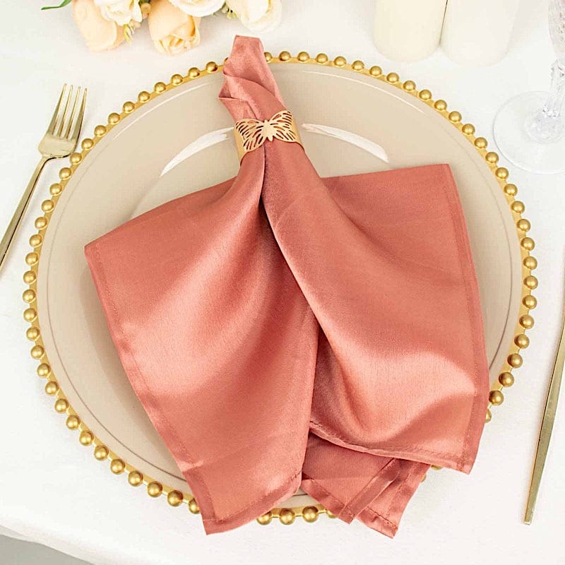 5 Satin Dinner Napkins Wedding Party Reception Events
