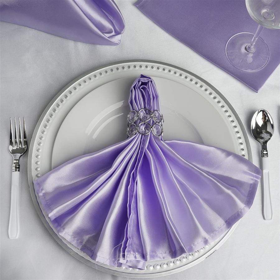 5 Satin Dinner Napkins Wedding Party Reception Events