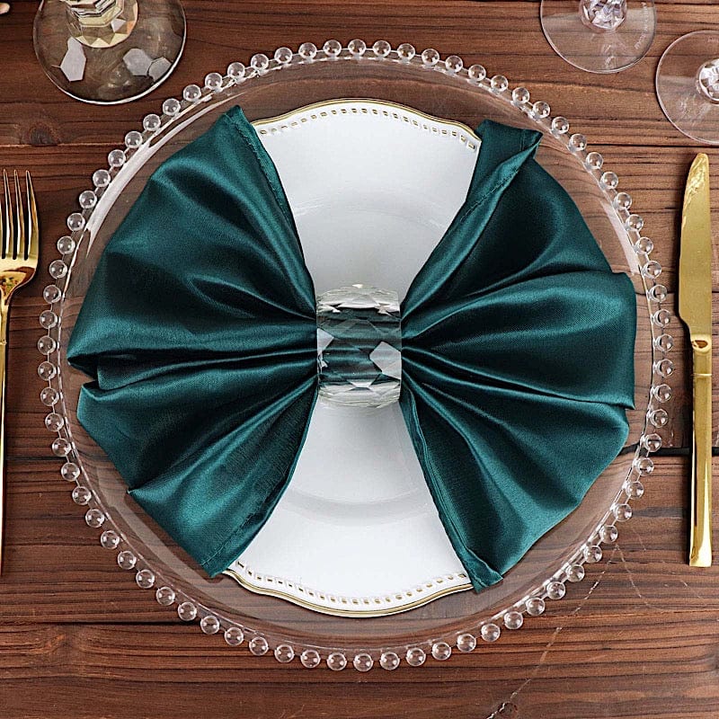 5 Satin Dinner Napkins Wedding Party Reception Events