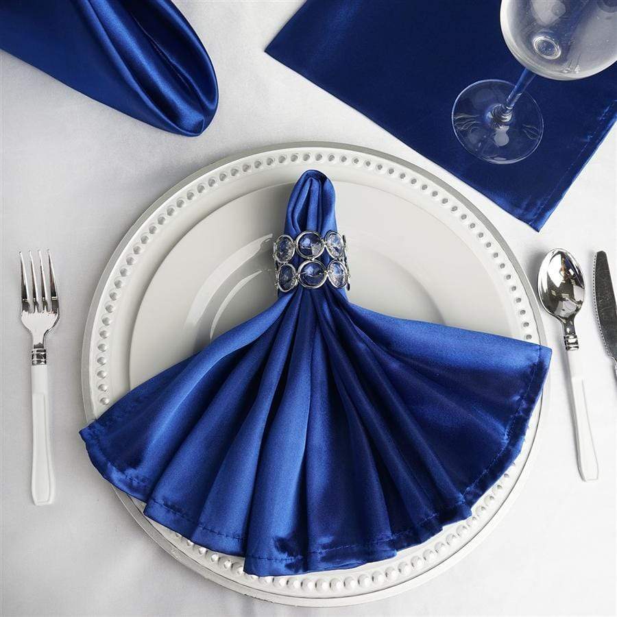 5 Satin Dinner Napkins Wedding Party Reception Events