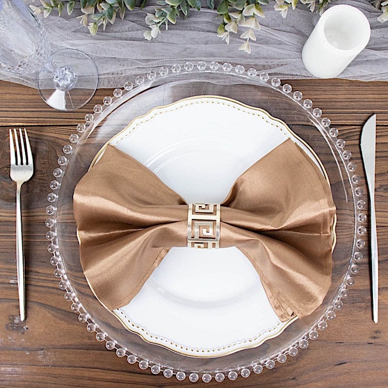 5 Satin Dinner Napkins Wedding Party Reception Events