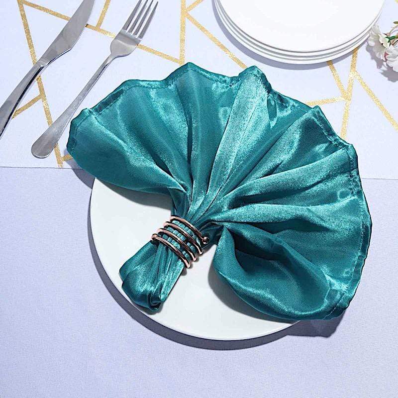 5 Satin Dinner Napkins Wedding Party Reception Events