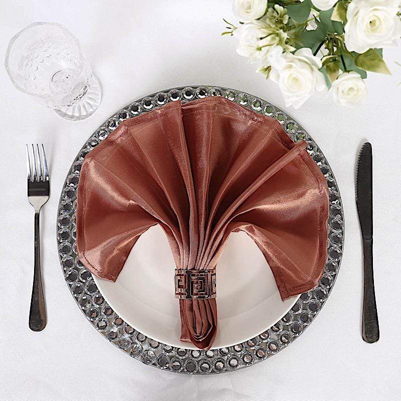 5 Satin Dinner Napkins Wedding Party Reception Events