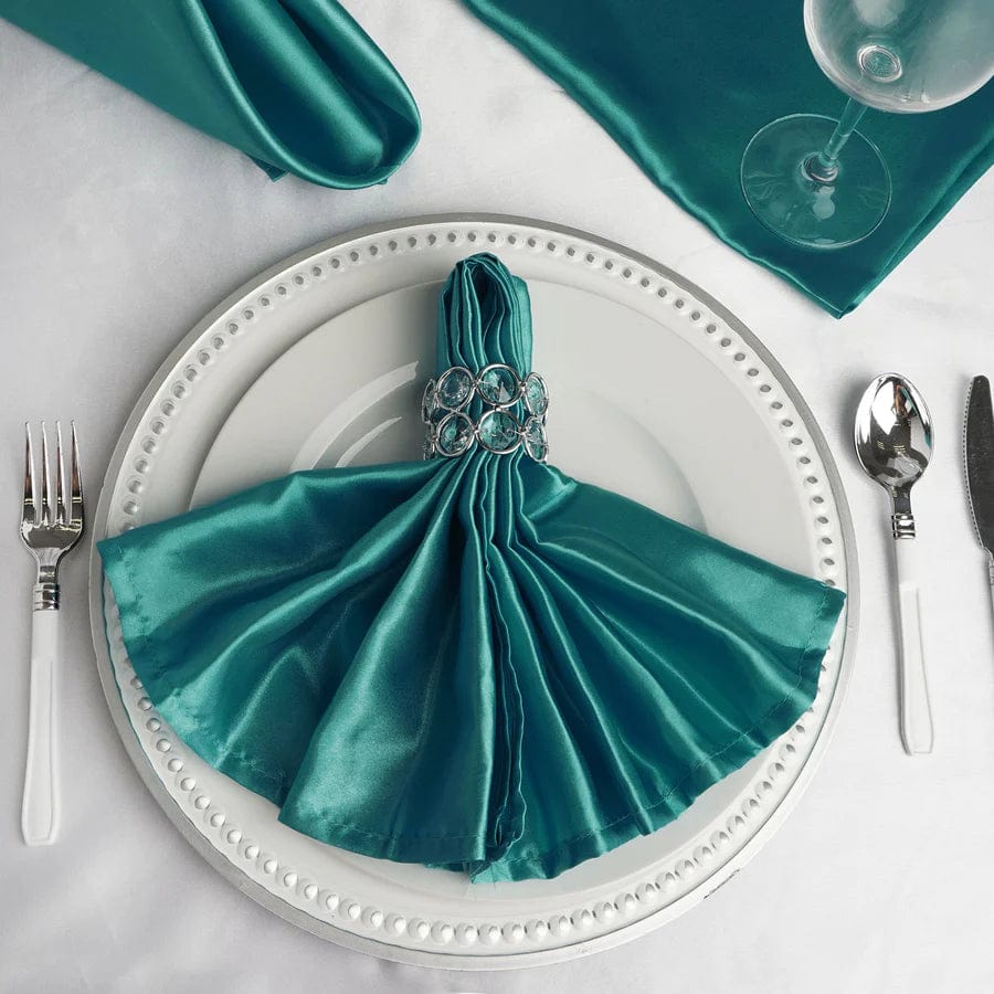 5 Satin Dinner Napkins Wedding Party Reception Events
