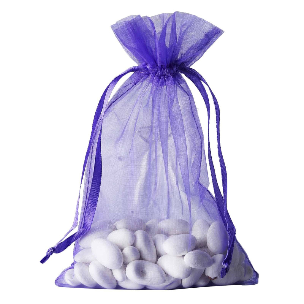 100 Sacchetti Organza Viola 18x13cm - Per Regali, Matrimoni, Feste, Confezioni Caramelle - Foto 9