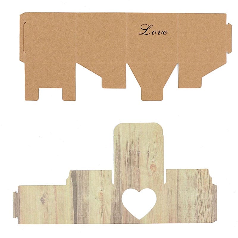 25 Natural Gift Boxes with Rustic Wooden Design Party Favor Holders ...